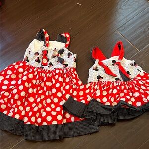 Disneyland Inspired Sister Minnie Mouse Sister Matching Dresses Polk A Dot